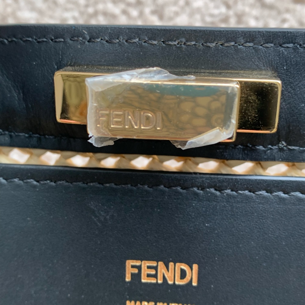 Fendi Raffia Vitello Macrame Large Peekaboo X-Tote - Picture 6 of 16